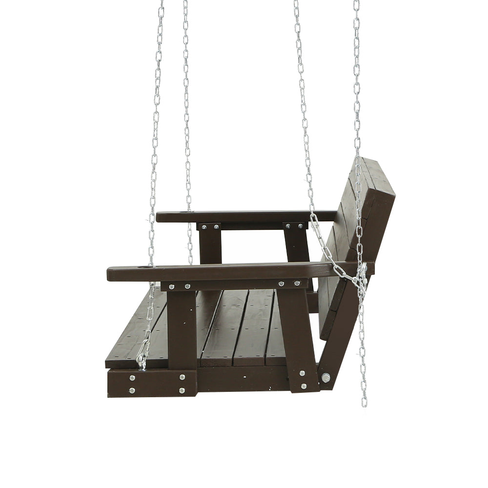 Burrill Lake Porch Swing Chair, Brown