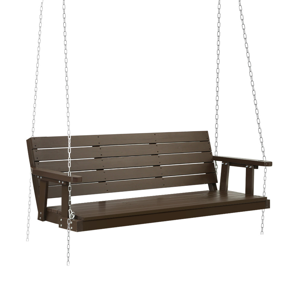 Burrill Lake Porch Swing Chair, Brown
