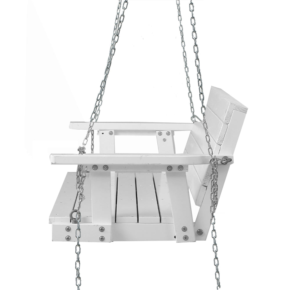 Burrill Lake Porch Swing Chair, White