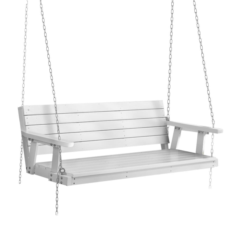 Burrill Lake Porch Swing Chair, White