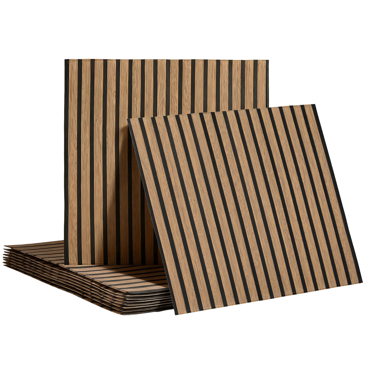 Vera Peel and Stick Wall Panels, 68 x 68cm, Brown, 10pcs