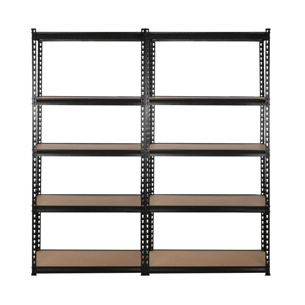 Garage Shelving Rack 4 Pack 5 Tier 90 x 40 x 180cm Black