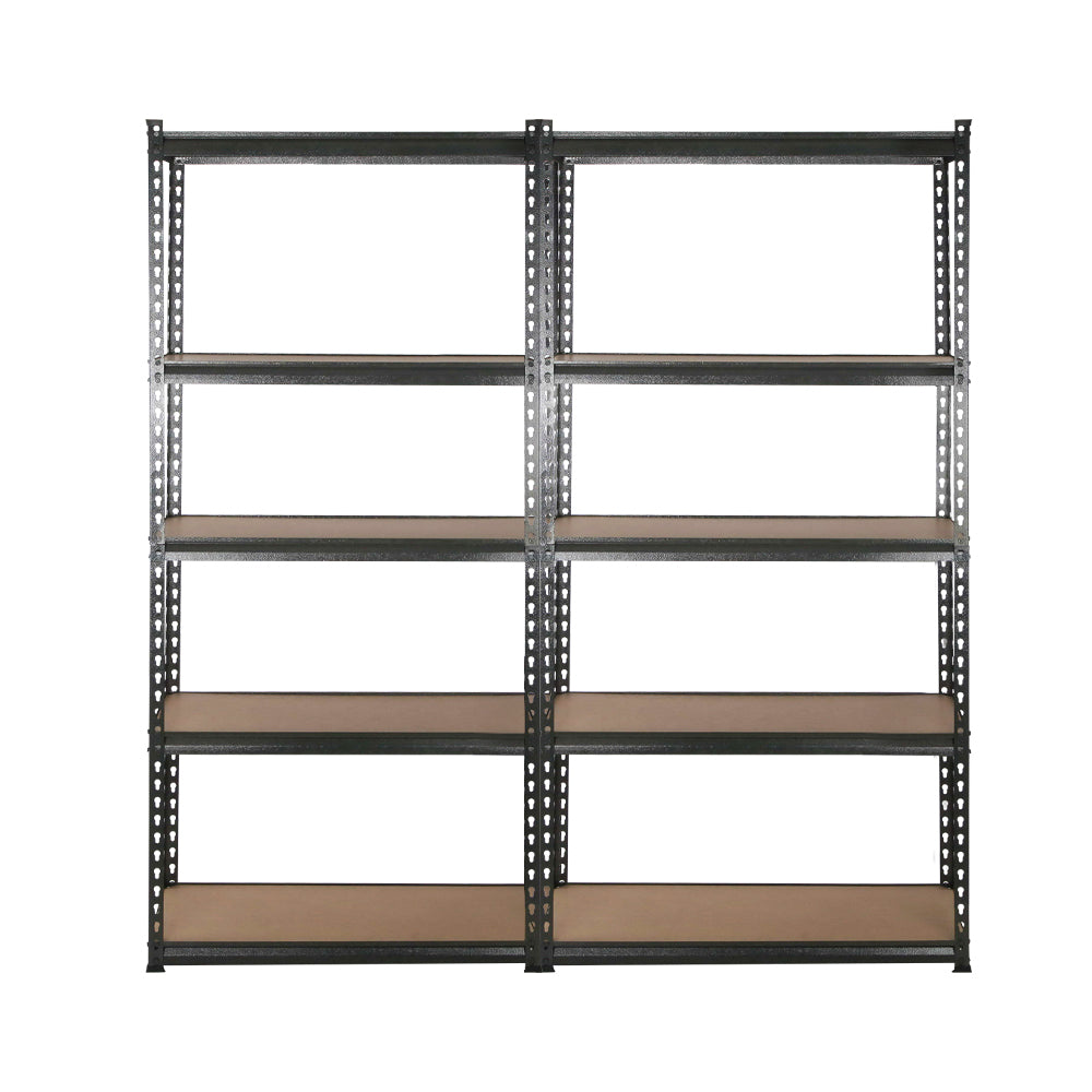 4 Pack 5 Tier Steel Storage Shelving Rack 90 x 40 x 180cm Charcoal - view 3
