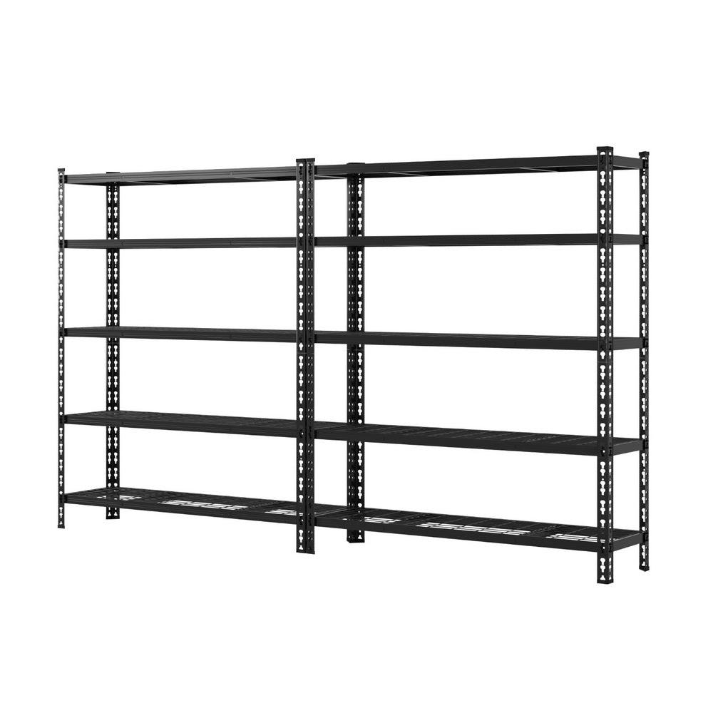 Garage Warehouse Shelving Rack 5 Tier 150kg Steel Black