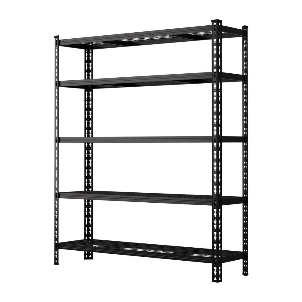 5 Tier Garage Shelving Storage Rack Set of 4 Black