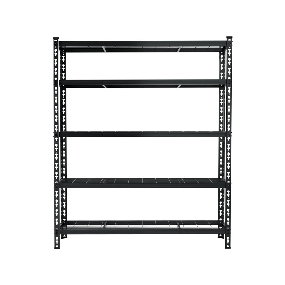 Garage shelving warehouse rack 5 tier steel in black
