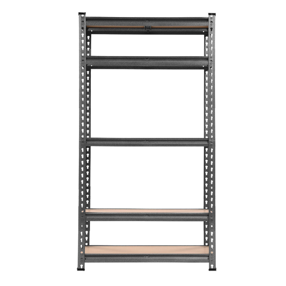 4 Pack 5 Tier Steel Storage Shelving Rack 70 x 30 x 150cm Charcoal - view 3