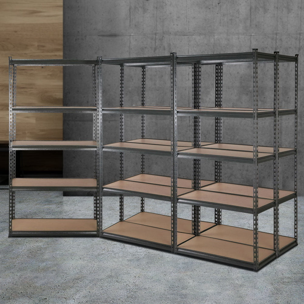 Garage Shelving Rack 5 Pack 5 Tier 90 x 40 x 180cm Charcoal