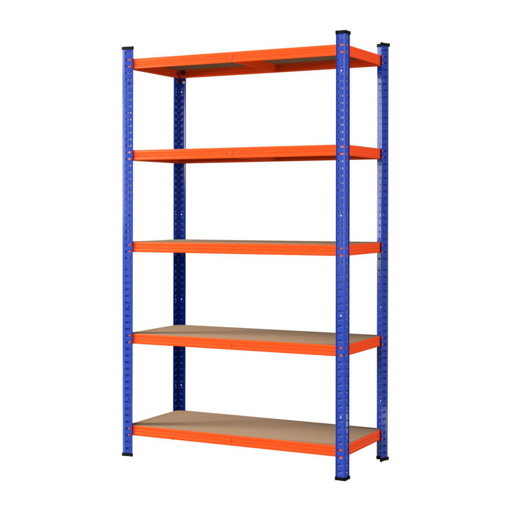 5 Tier Garage Shelving Storage Rack Set of 5 Orange and Blue