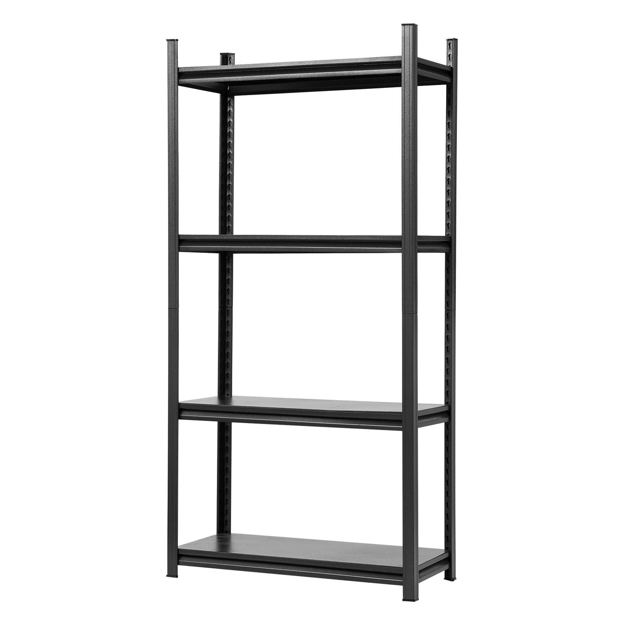 4 tier steel garage shelving unit 90 x 40 x 180 cm black