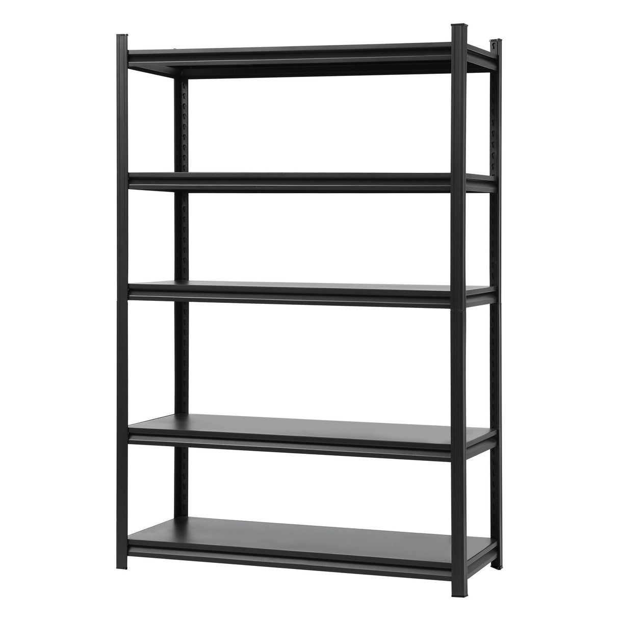 5 tier steel garage shelving unit 120 x 50 x 183 cm black
