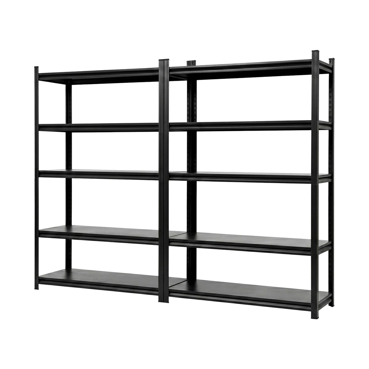 Garage Shelving Warehouse Rack, 2.4m x 1.8m 5 Tier Steel Black