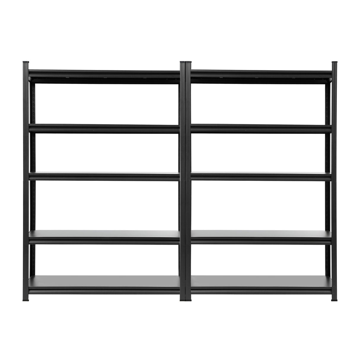 Garage Shelving Warehouse Rack, 2.4m x 1.8m 5 Tier Steel Black