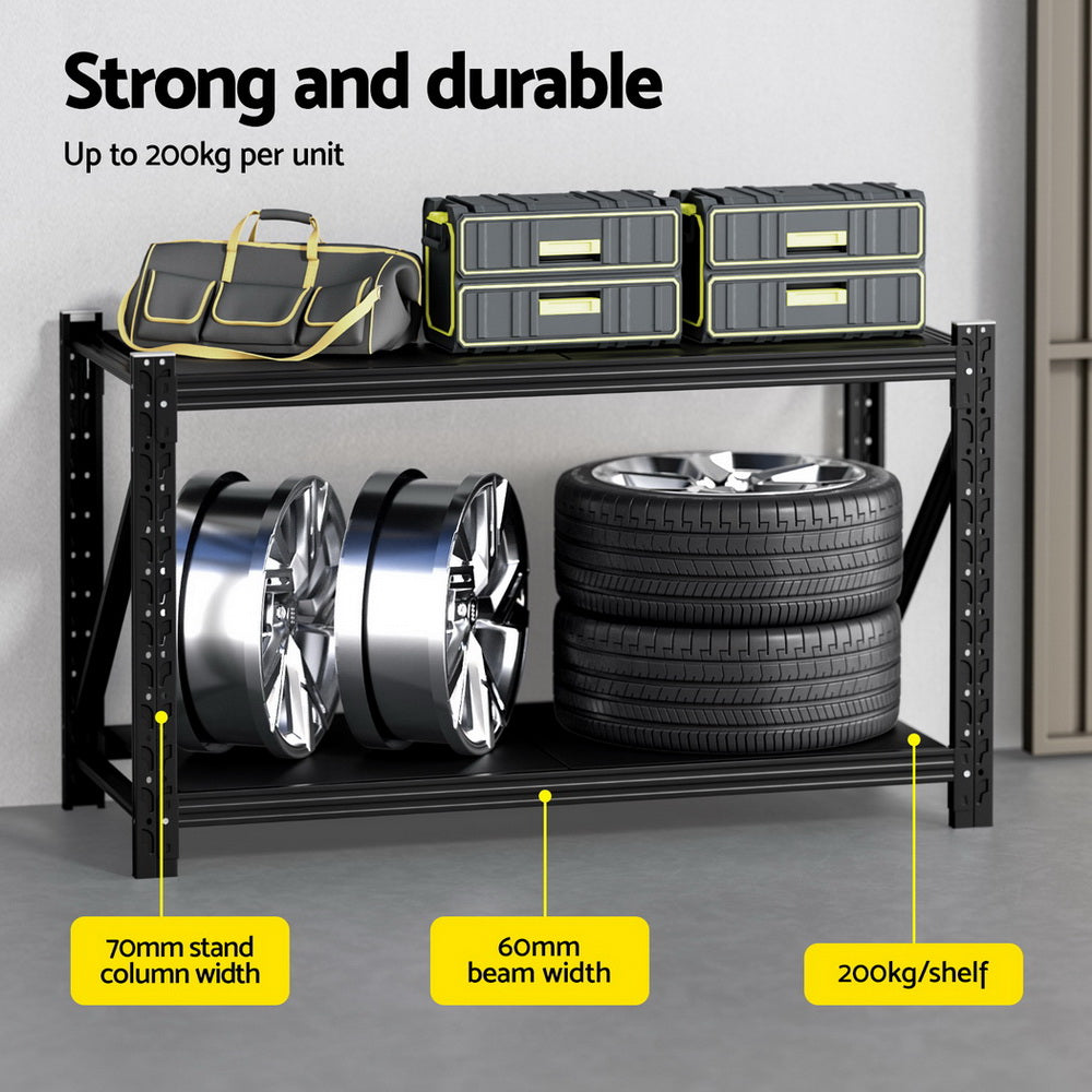 2 Tier Steel Garage Shelving Rack Z-bracing detail