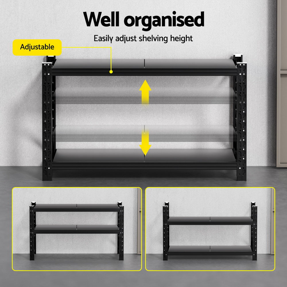2 Tier Steel Garage Shelving Rack safety plugs