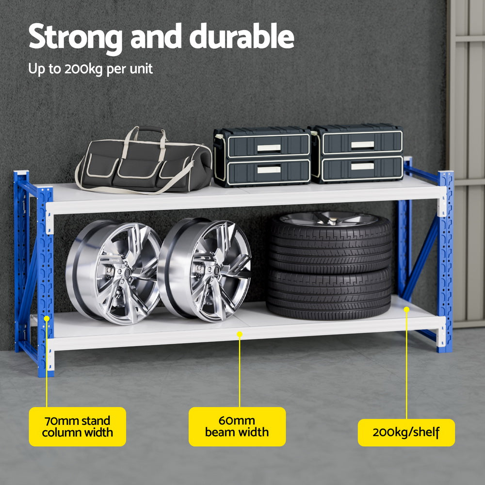 2 Tier Steel Garage Shelving Rack Z-bracing detail