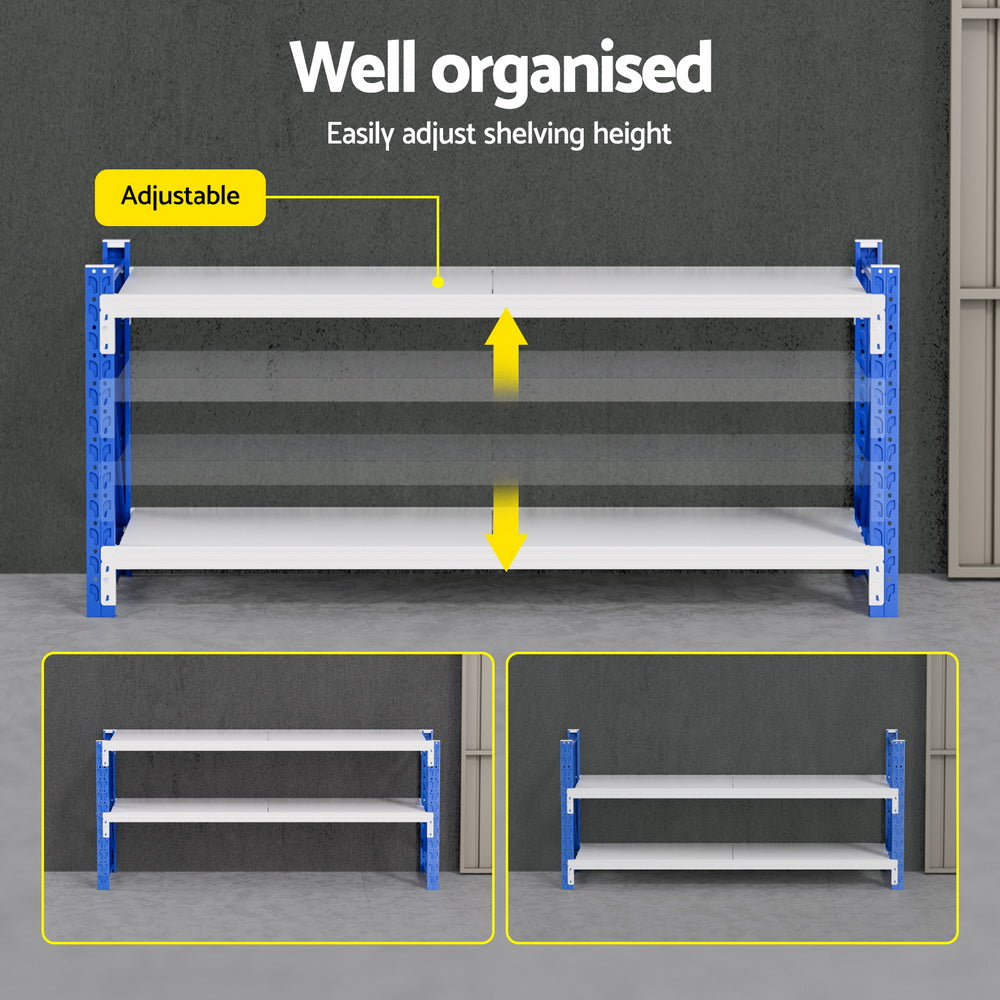 2 Tier Steel Garage Shelving Rack safety plugs