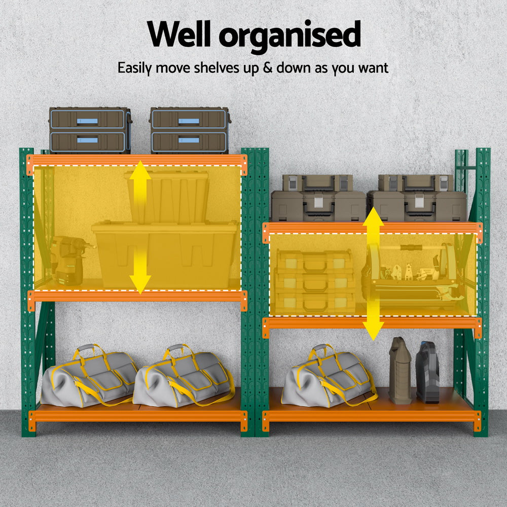 3 Tier Steel Garage Shelving Rack adjustable shelves