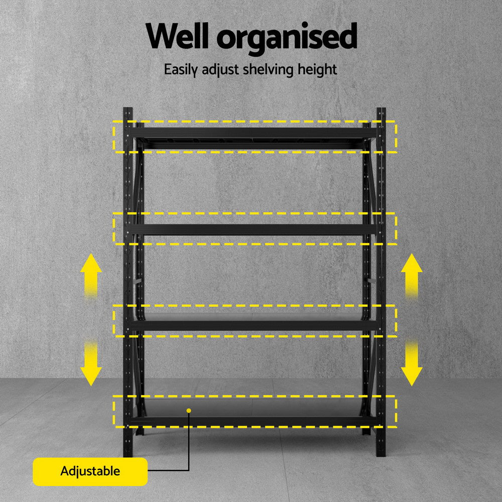 4 Tier Steel Garage Shelving Rack safety plugs