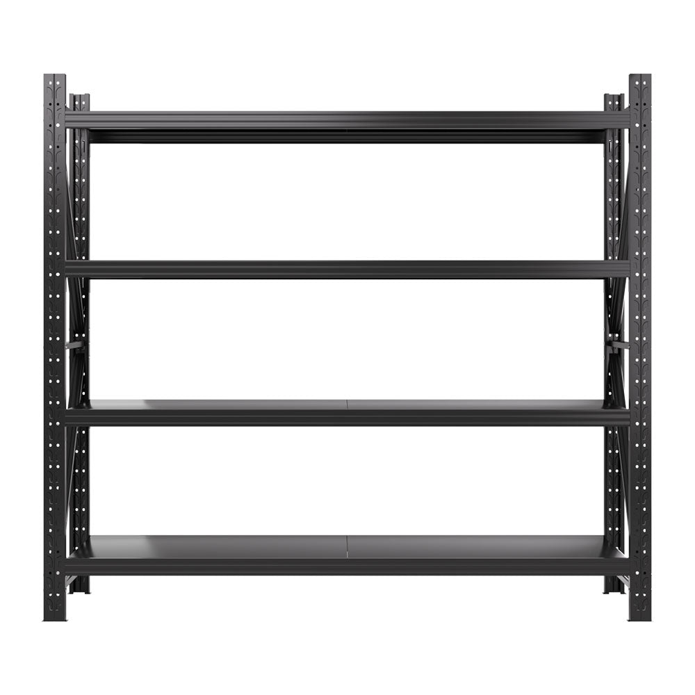 Warehouse Shelving Rack 4 Tier 200kg 2M x 1.8M 600mm Deep Black