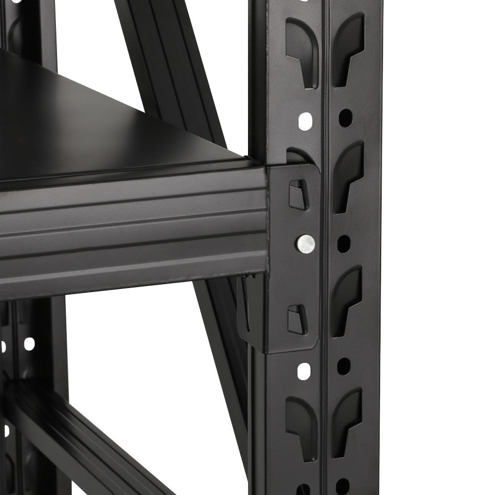 Warehouse Shelving Rack 4 Tier 200kg 2M x 1.8M 600mm Deep Black