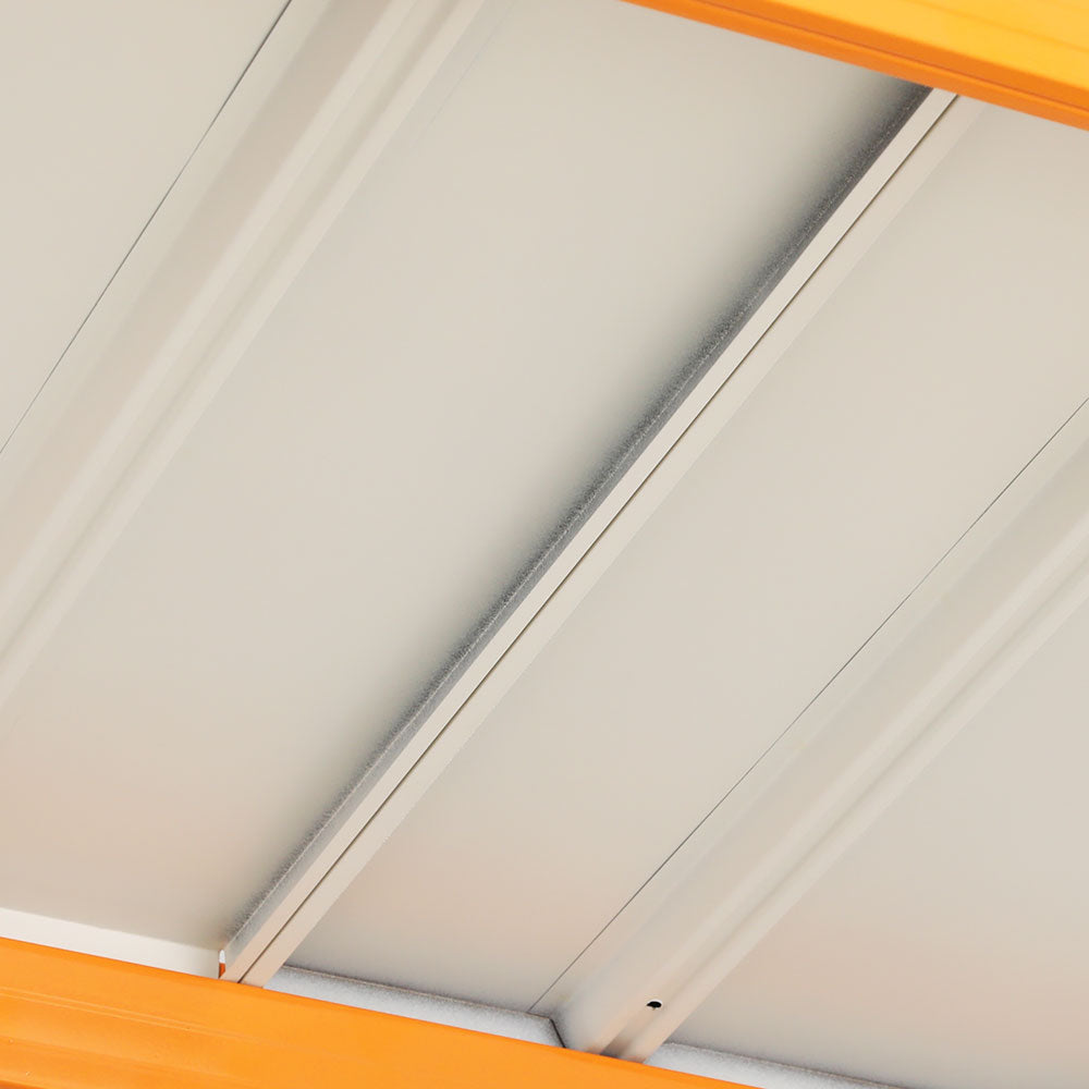 Warehouse Shelving Rack 4 Tier 200kg 2.4M x 2M 600mm Deep Orange and Blue