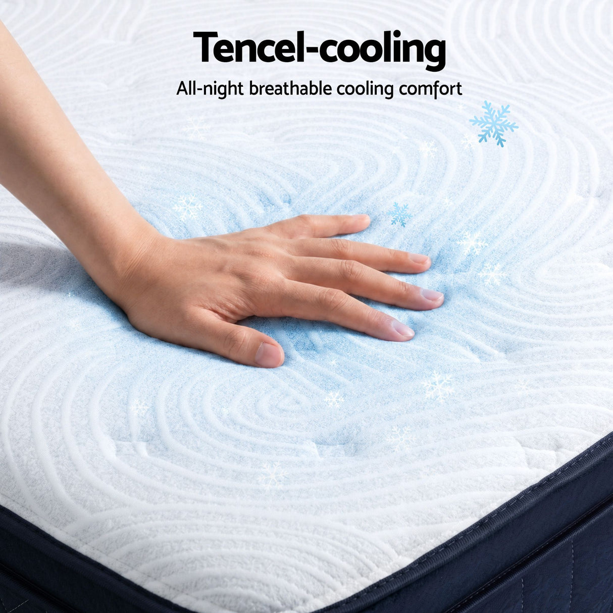 Medium firm gel memory foam hybrid mattress, 34cm queen