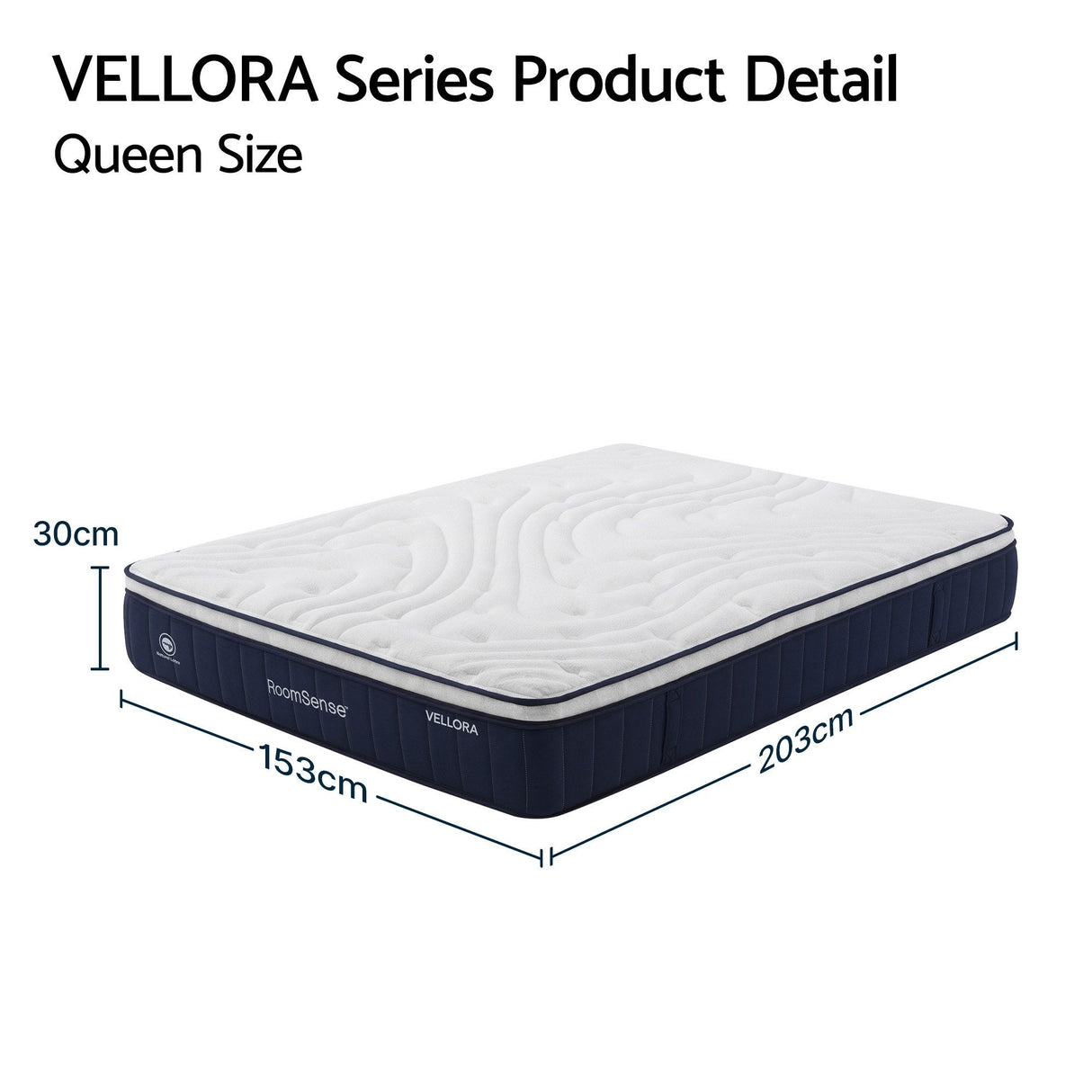 Medium firm latex hybrid mattress, 30cm queen