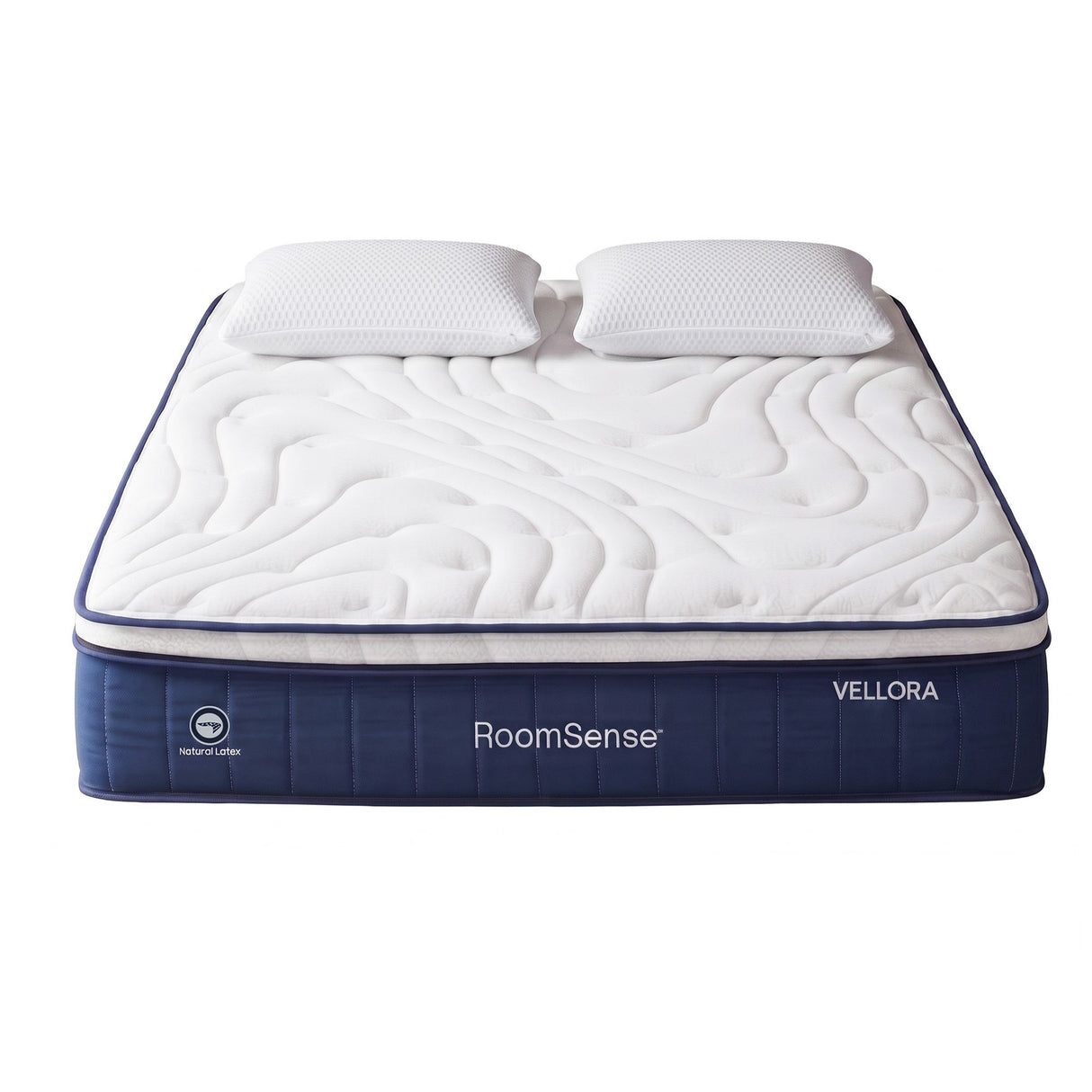 Medium firm hybrid pocket spring mattress with cooling pillows, 30cm queen