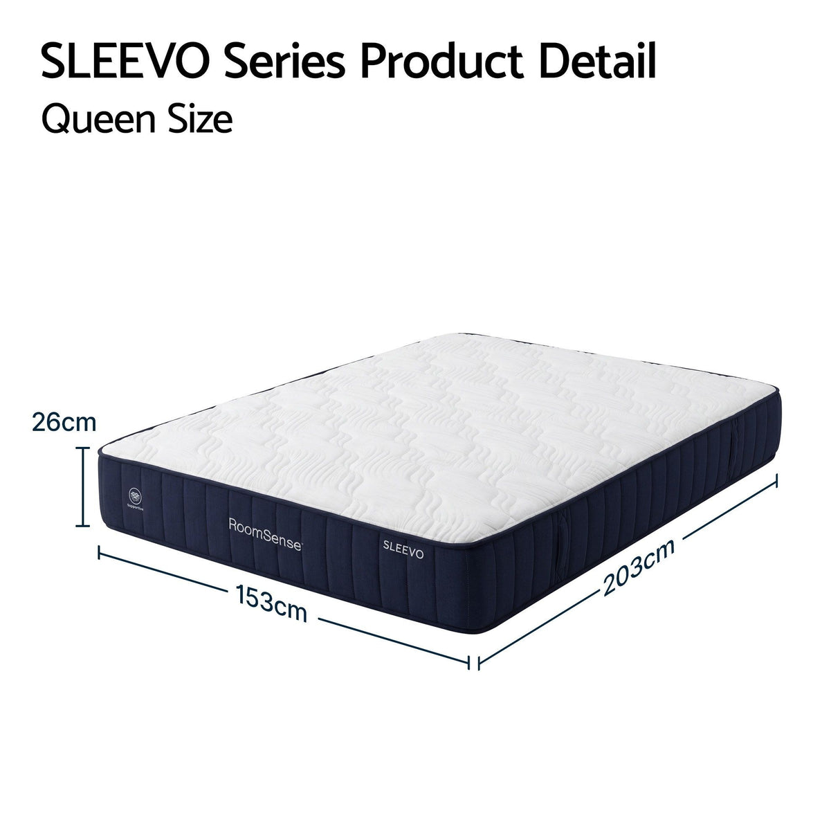 Firm Pocket Spring Hybrid Mattress, 26cm Queen