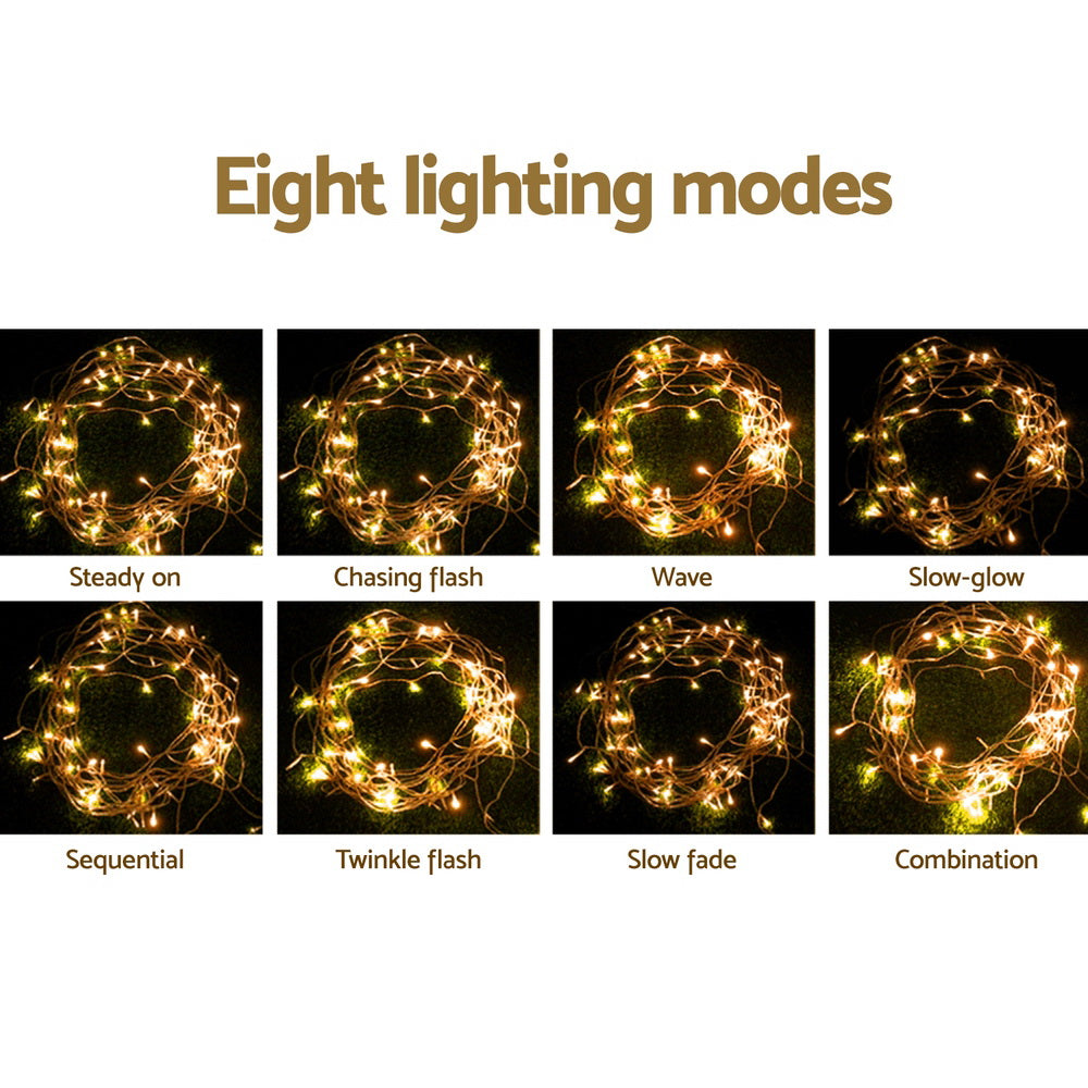 Jingle Jollys 32M Warm White Icicle Lights