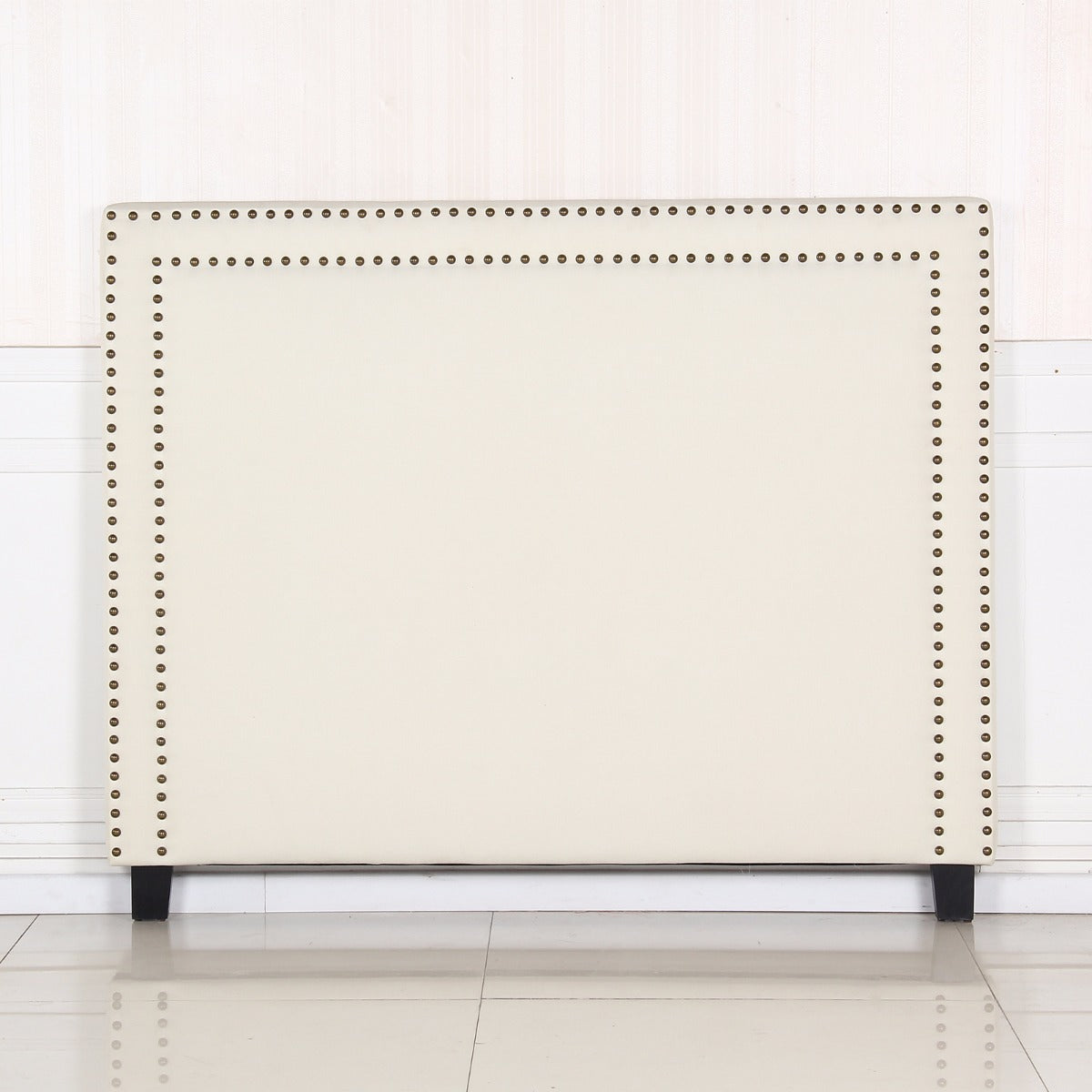 Batlow Square Bed Head, White Queen