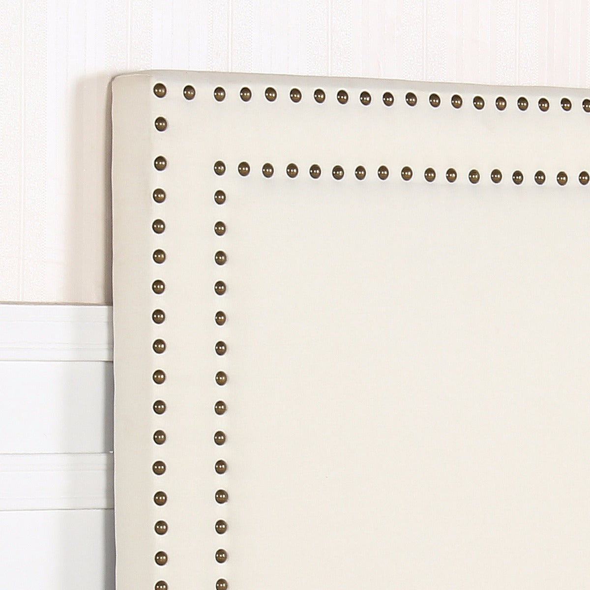 Batlow Square Bed Head, White Queen