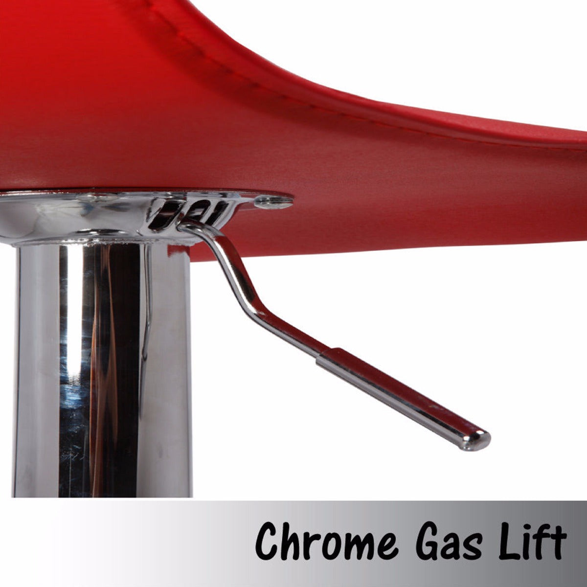 Elegant Red Adjustable Bar Stools