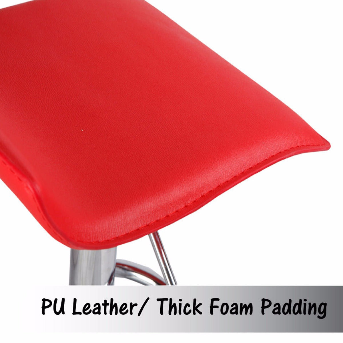Elegant Red Adjustable Bar Stools
