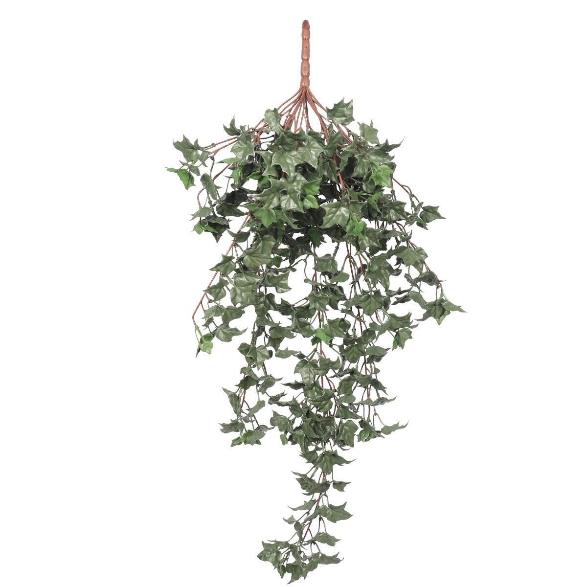 Hanging artificial English ivy bush 80cm UV resistant with trailing green foliage — Allure Home Collections
