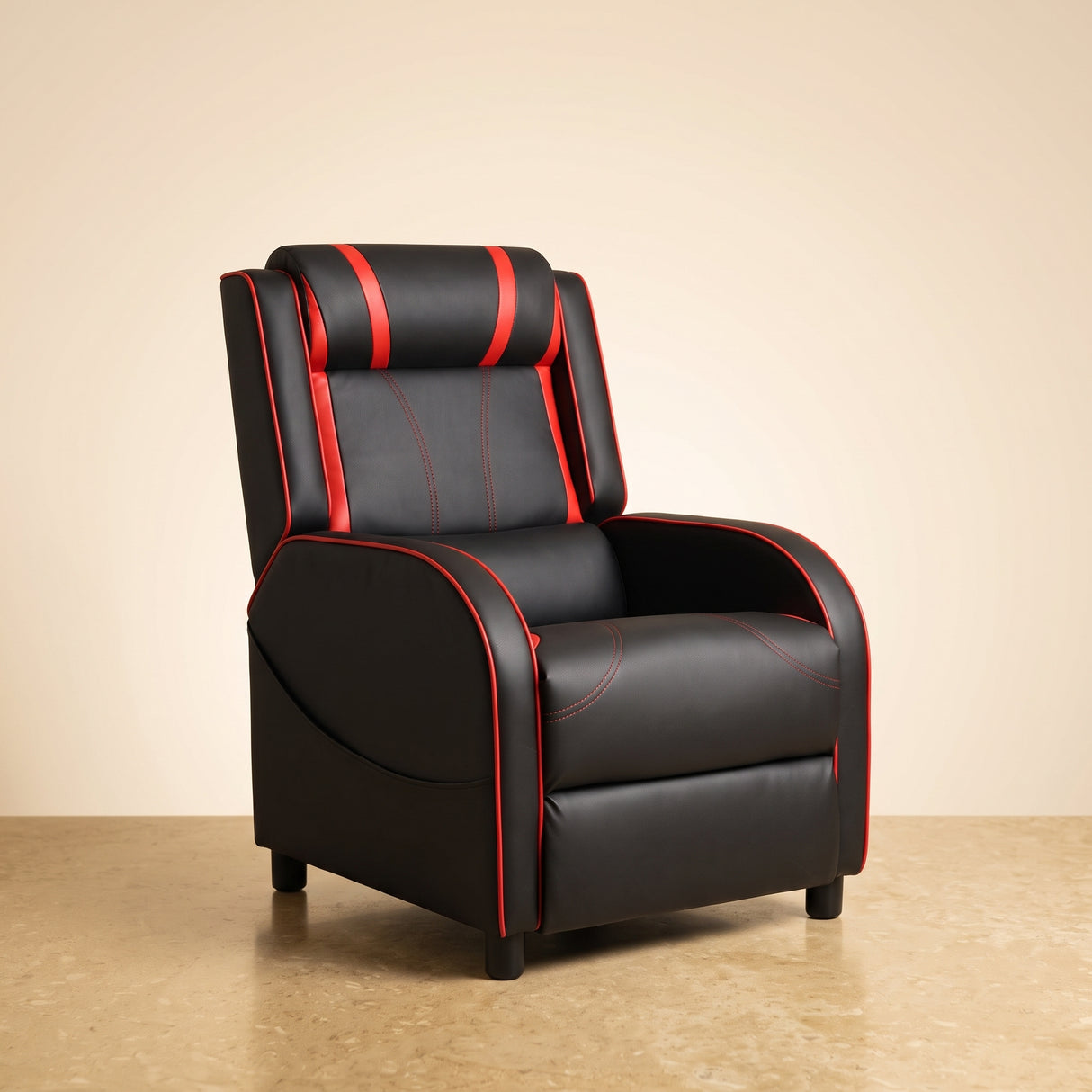 Studio photo of Coolgardie Recliner Gaming Chair, Black PU Leather in hero