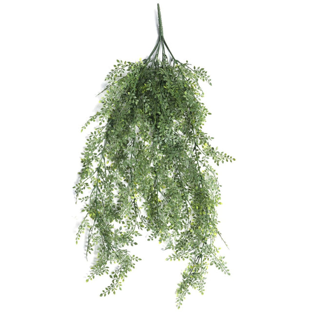Artificial hanging maiden hair fern plant 90cm UV resistant with trailing green fronds — Allure Home Collections