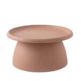 Millgrove pink plastic coffee table in a modern living room