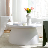 Artiss Round 71CM White Coffee Table