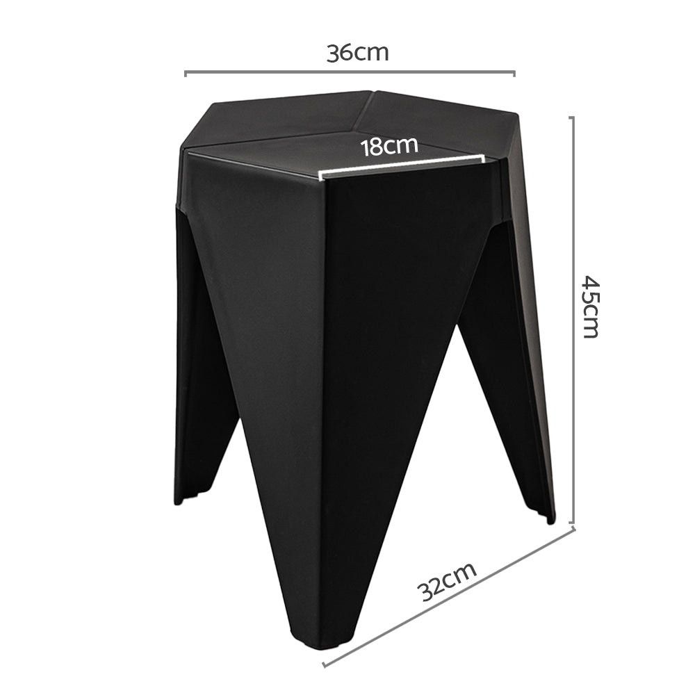 Leongatha puzzle stool black beside a kitchen island