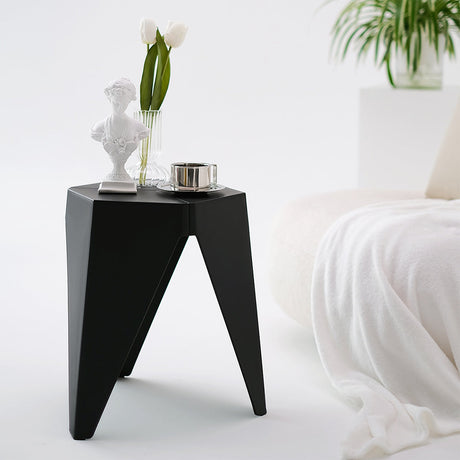 Leongatha Puzzle Stool, Black 2pcs