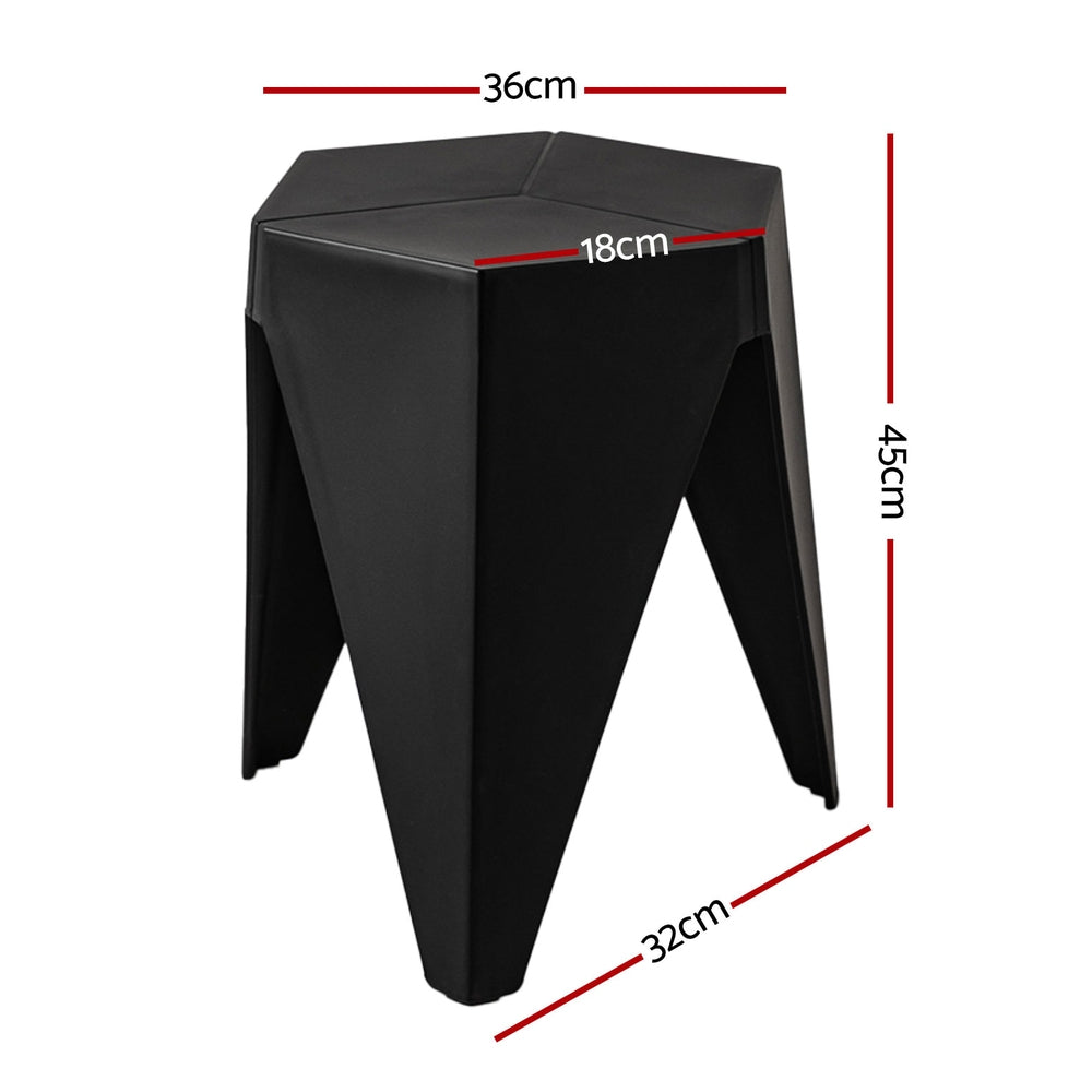 Side profile of Artiss stackable bar stool showing compact form — Allure Home Collections