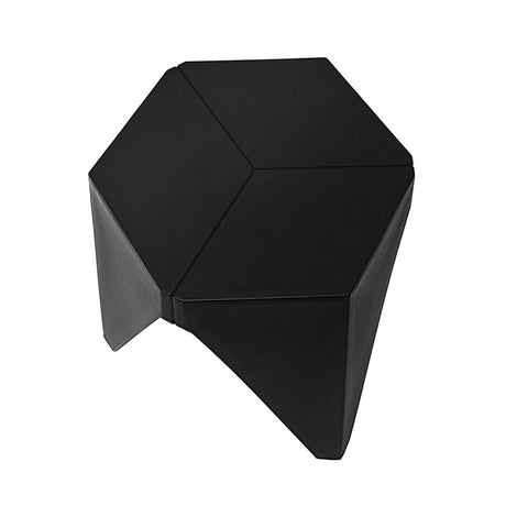 Close up of the leongatha puzzle stool black seat and frame