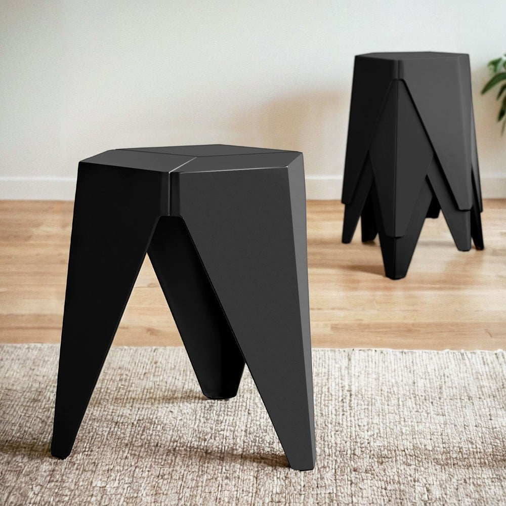 Leongatha puzzle stool black in a modern kitchen