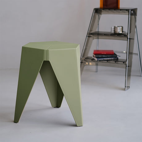 Two Artiss grey plastic puzzle stools as side tables — Allure Home Collections