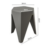 Artiss puzzle stool geometric base detail — Allure Home Collections