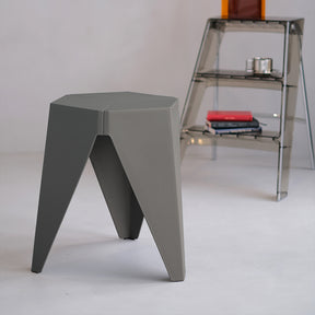 Safety Beach grey stackable puzzle stools pair