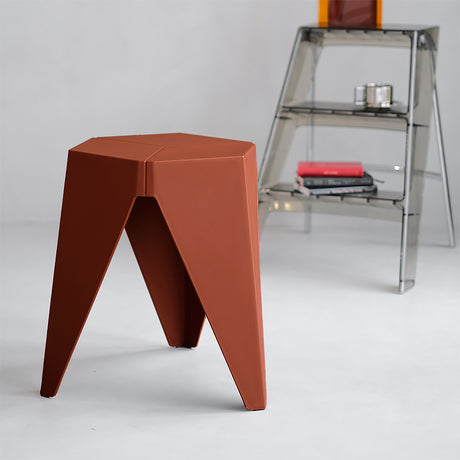Artiss puzzle stool close-up showing interlocking geometric design — Allure Home Collections