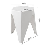 Leongatha puzzle stool white beside a kitchen island